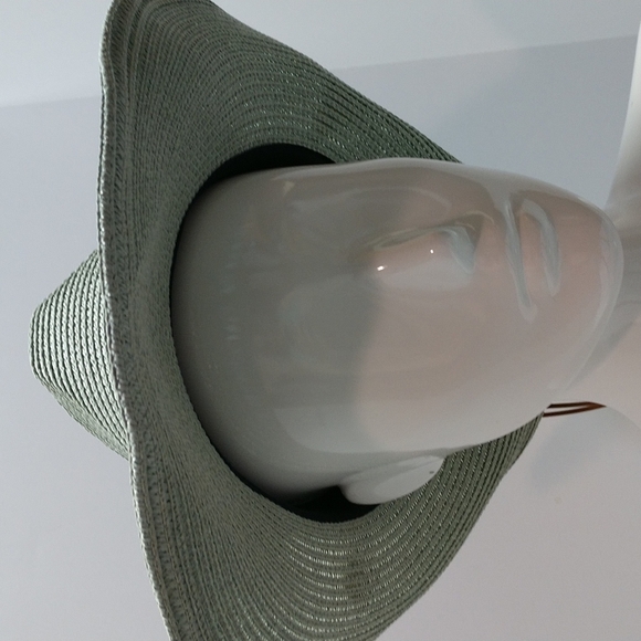 Unisex Woven Western Straw Beach Sun Hat Cowrie Cowry Shells Tassels Sage Green - Picture 10 of 15